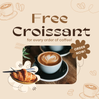 Croissant Coffee Promo Instagram post Image Preview