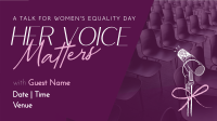 Women's Day Talk Facebook Event Cover Design