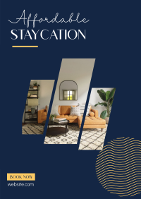 Affordable Staycation Poster Design