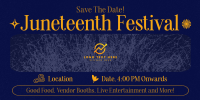 Retro Juneteenth Festival Twitter post Image Preview