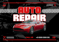 Auto Repair Service Postcard Design