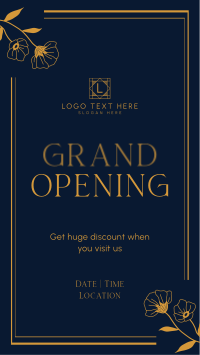 Grand Opening Elegant Floral TikTok Video