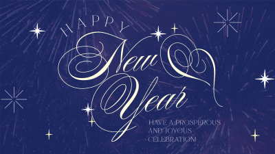 Elegant New Year Greeting Facebook event cover Image Preview