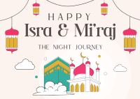 Isra and Mi'raj Night Journey Postcard Image Preview