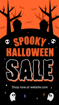 Spooky Ghost Sale Facebook story Image Preview