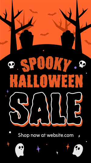 Spooky Ghost Sale Facebook story Image Preview