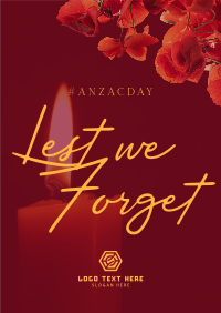 Red Poppies Anzac Day Poster Design