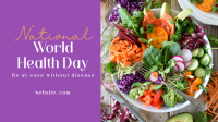 Minimalist World Health Day Greeting Facebook Event Cover Design