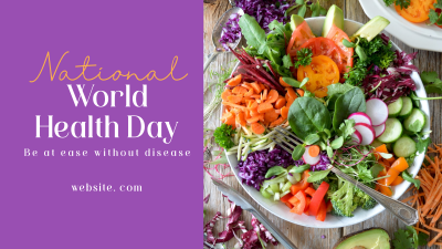 Minimalist World Health Day Greeting Facebook event cover Image Preview