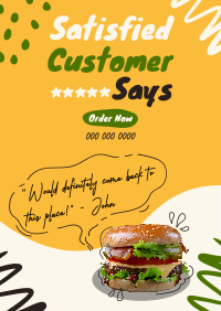 Customer Feedback Food Poster Design
