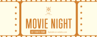Movie Night Strip Facebook cover Image Preview