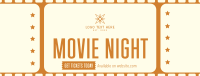 Movie Night Strip Facebook Cover Image Preview