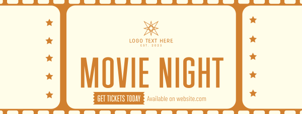 Movie Night Strip Facebook Cover Design