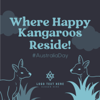 Fun Kangaroo Australia Day Instagram Post Design