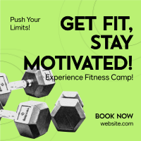 Bold Minimalist Fitness Camp Instagram Post Preview