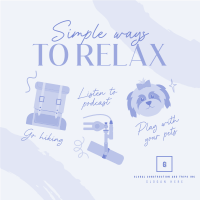 Cute Relaxation Tips Instagram Post Design