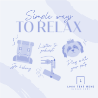 Cute Relaxation Tips Instagram Post Preview