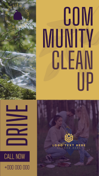 Community Clean Up Drive YouTube short Image Preview