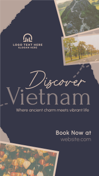 Vietnam Travel Tour Scrapbook TikTok video Image Preview