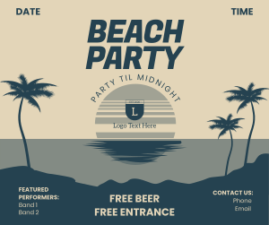Beach Party Facebook post Image Preview