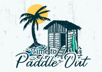 Time to Paddle Postcard Design