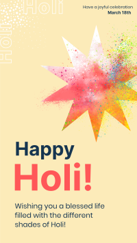 Holi Star Facebook story Image Preview