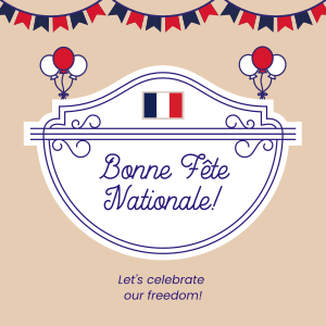 Bastille Day Badge Instagram post Image Preview