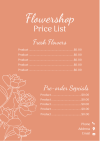 Flower Shop  Menu Image Preview