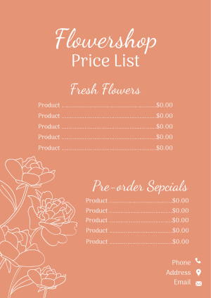 Flower Shop  Menu Image Preview