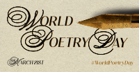 World Poetry Day Pen Facebook ad Image Preview