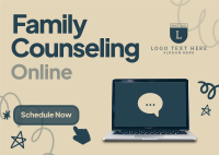Online Counseling Service Postcard Design