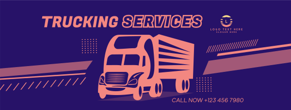 Truck Delivery Services Facebook Cover Design Image Preview