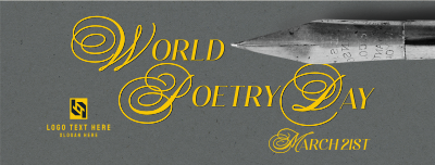 World Poetry Day Pen Facebook cover Image Preview