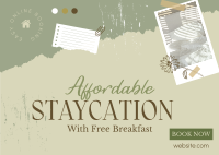 Affordable Staycation  Postcard Design
