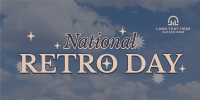 National Retro Day Clouds Twitter post Image Preview