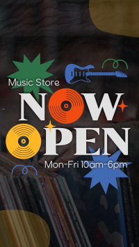 Vinyl Store Now Open Instagram story Image Preview