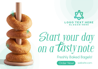 Fresh Baked Bagels Postcard Design