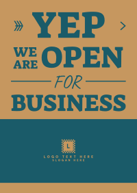 Open For Business Poster Design