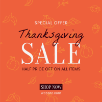 Thanksgiving Line Art Sale Instagram post Image Preview