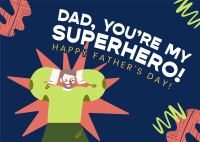 Father's Day Scribble Postcard Image Preview
