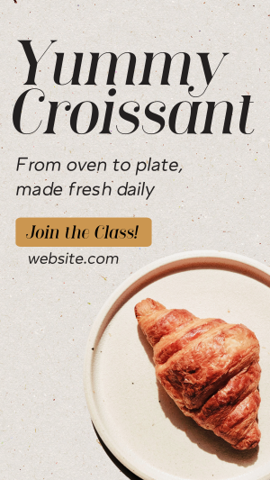 Baked Croissant Facebook story Image Preview