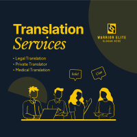 Translator Services Instagram Post Design