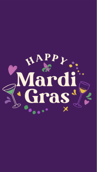 Mardi Gras Toast Instagram story Image Preview