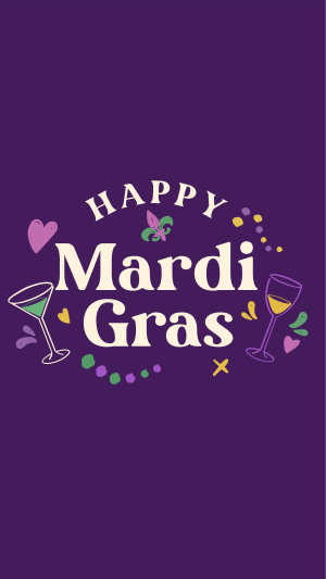 Mardi Gras Toast Instagram story Image Preview