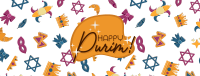 Purim Doodles Facebook Cover Design