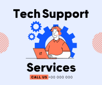 Techie Help  To the Rescue Facebook Post Design