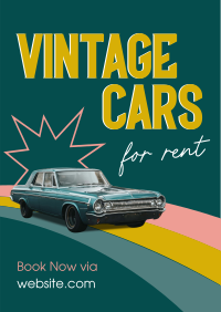 Vintage Car Rental Poster Image Preview