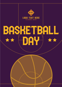 Sporty Basketball Day Poster Image Preview