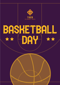 Sporty Basketball Day Poster Image Preview