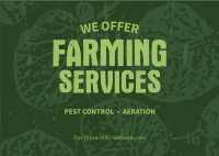 Rustic Farming Services Postcard Design
